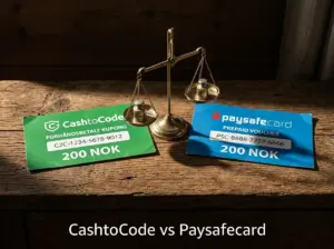 CashtoCode vs Paysafecard for Betting — Sammenligning 2026