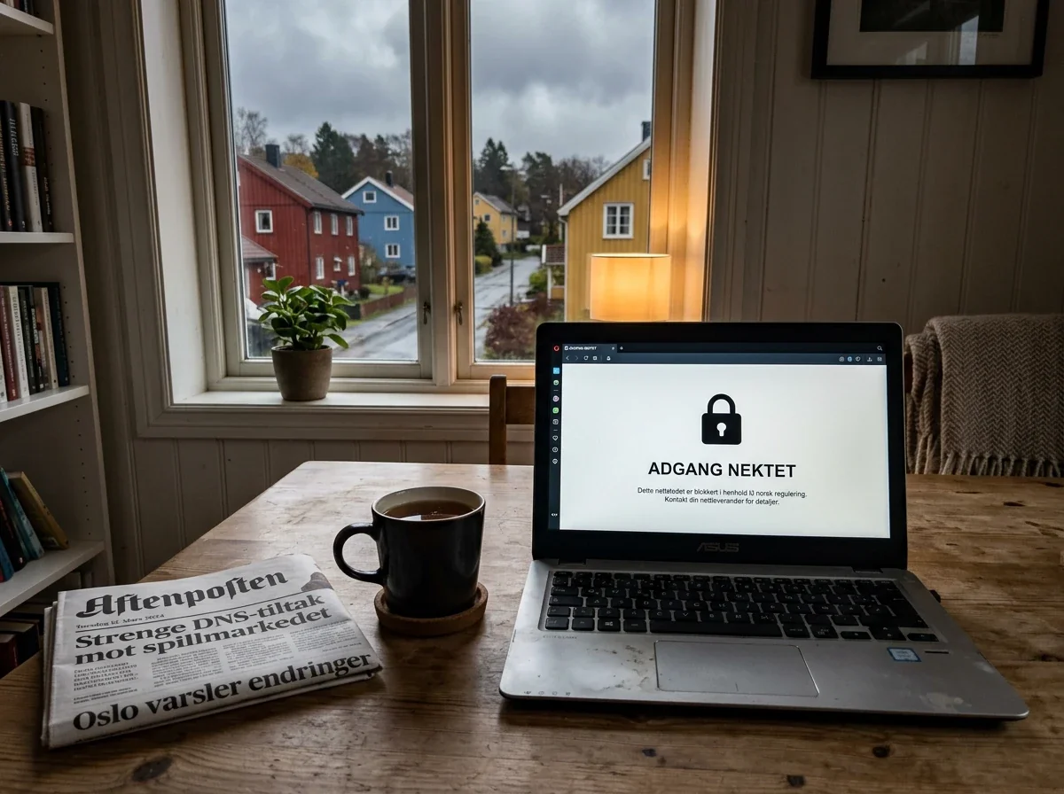 Norsk spillmarked med DNS-blokkering og reguleringstiltak fra Lotteritilsynet